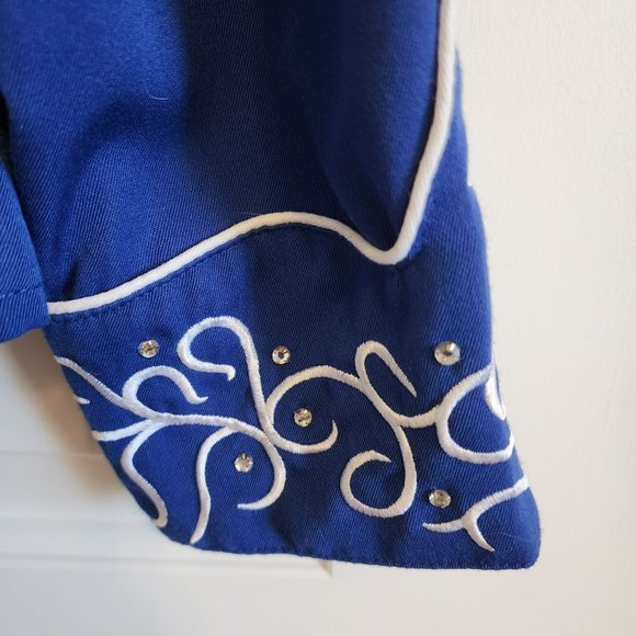 Women's Scully Western Blue Snap button Shirt XXL - Picture 16 of 16